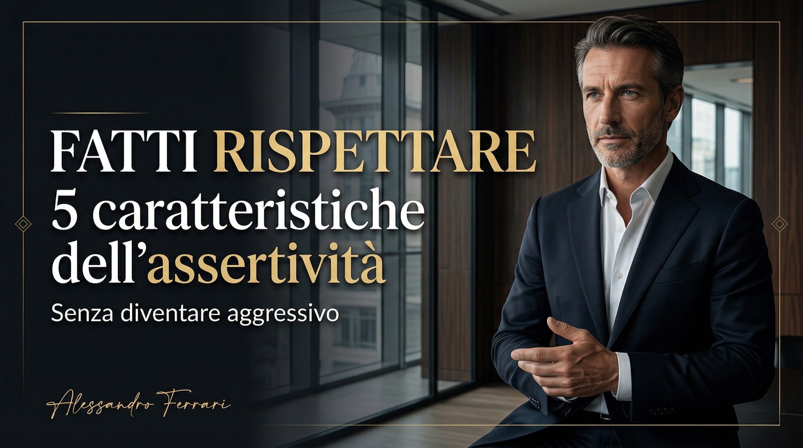 Cover articolo su come essere assertivo e farti rispettare senza essere aggressivo nella comunicazione e nelle relazioni professionali.