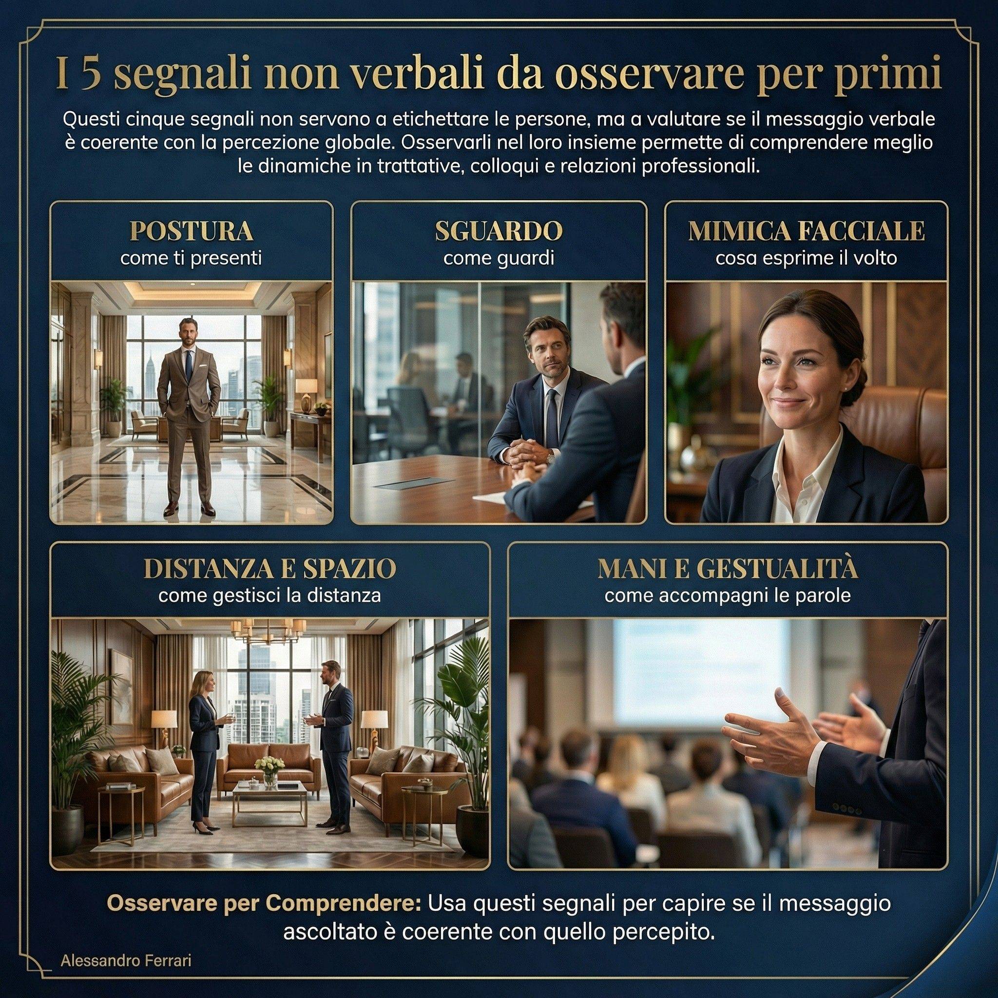Linguaggio del corpo: guida ai segnali non verbali