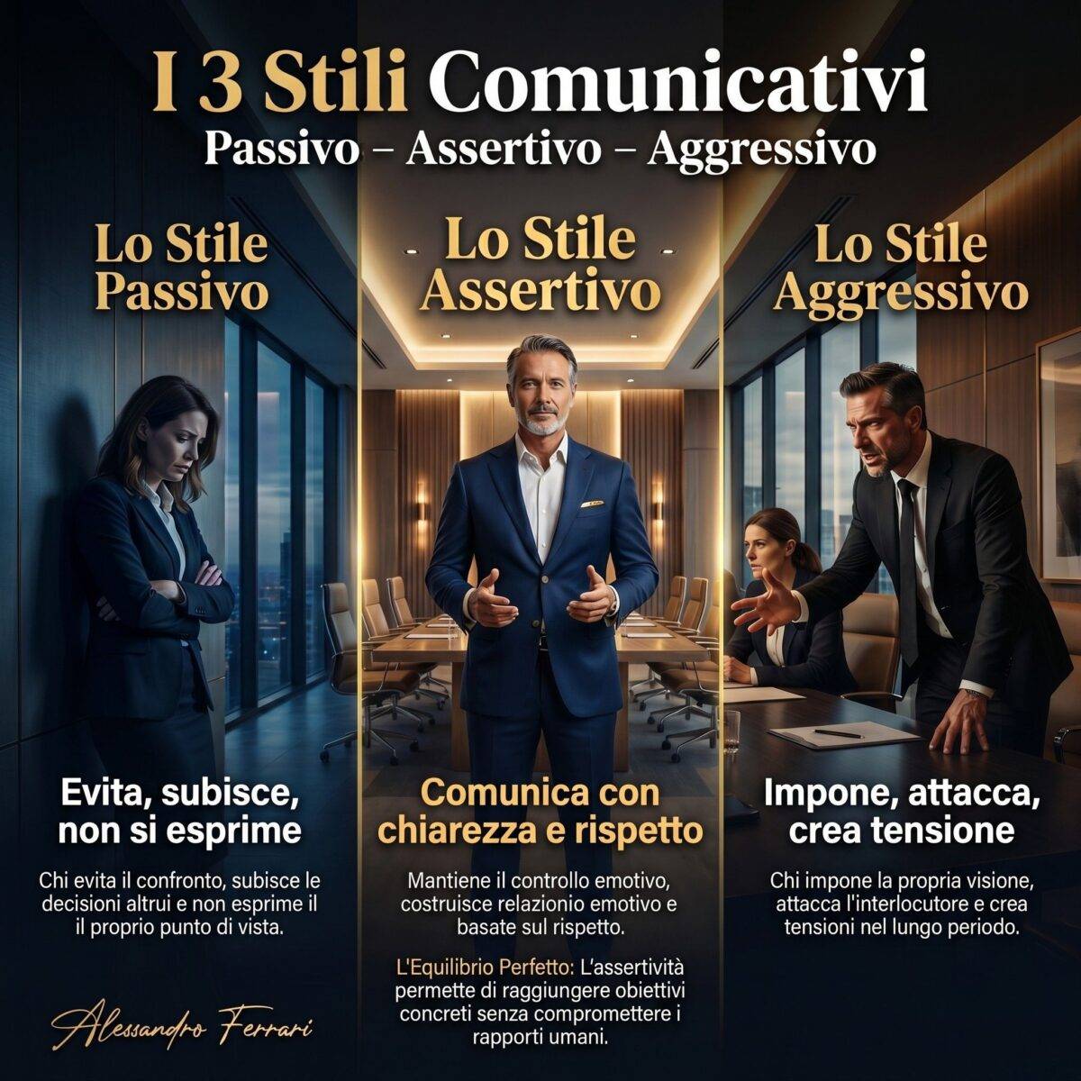 stili comunicativi passivo assertivo aggressivo confronto