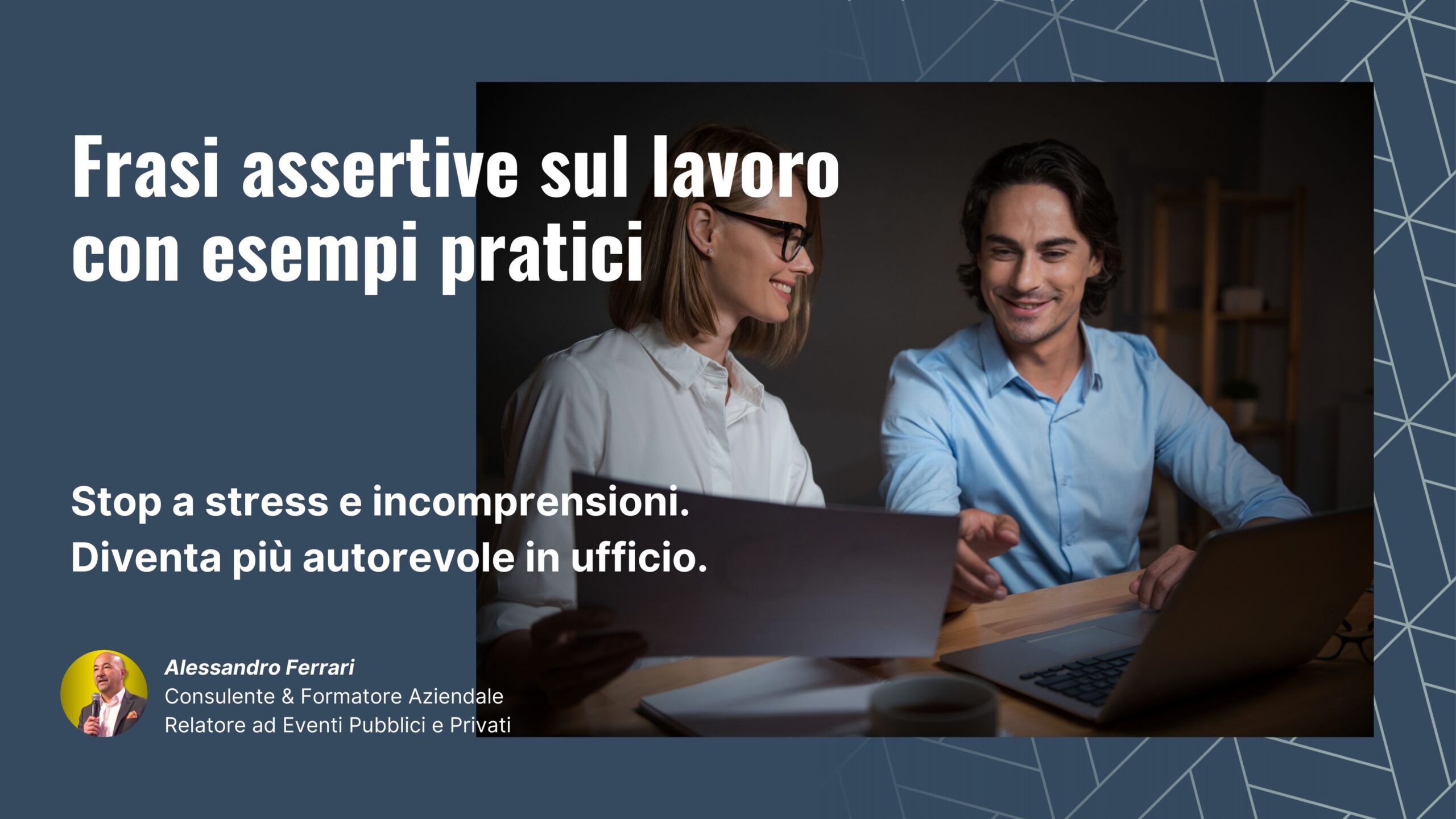 Cover articolo frasi assertive sul lavoro: 25 esempi pratici per colleghi e capi con tecniche di comunicazione efficace.