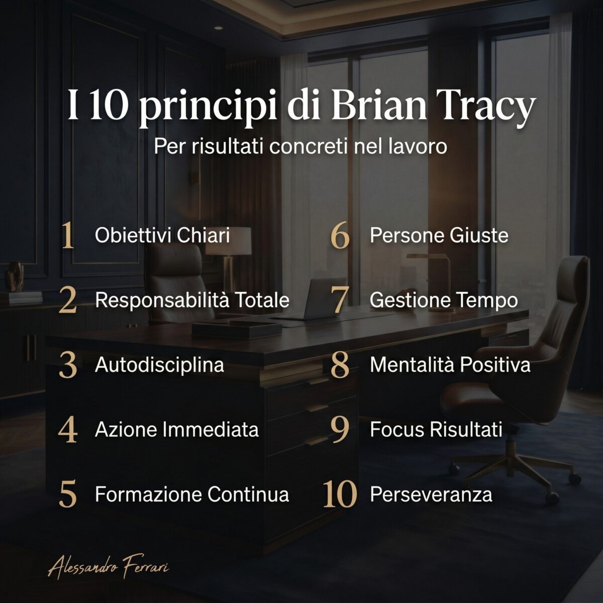 Brian Tracy 10 principi successo lavoro business