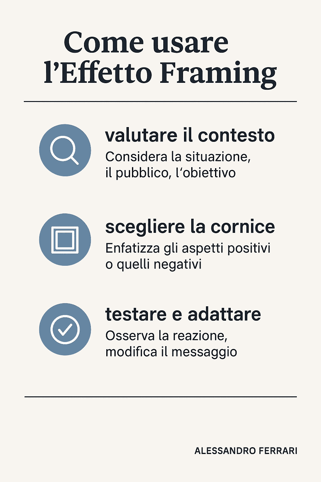 Come usare l’Effetto Framing: tre passi per migliorare la comunicazione