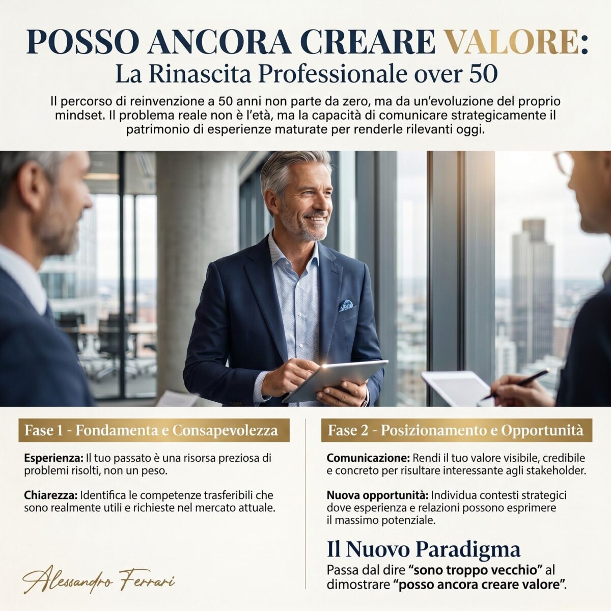 Inventarsi un lavoro a 50 anni trasformando esperienza e comunicazione in valore professionale