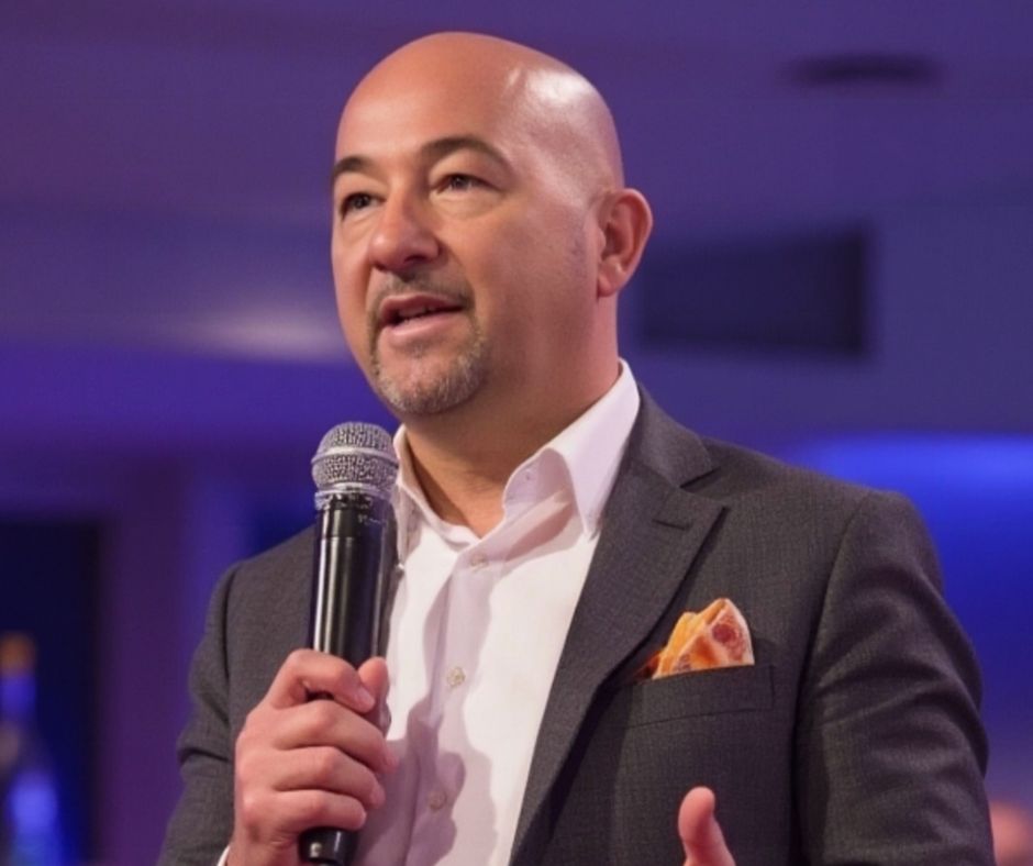 Alessandro Ferrari durante una sessione di formazione sul public speaking, dedicata alla comunicazione efficace e alla crescita professionale di imprenditori e manager.