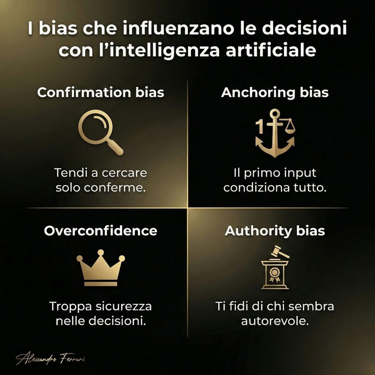bias intelligenza artificiale nelle decisioni aziendali con ChatGPT e decision making
