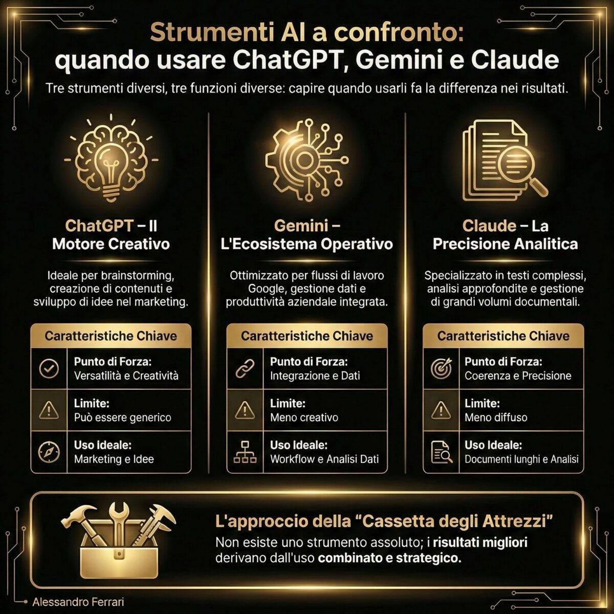 chatgpt vs gemini vs claude confronto strumenti intelligenza artificiale aziende