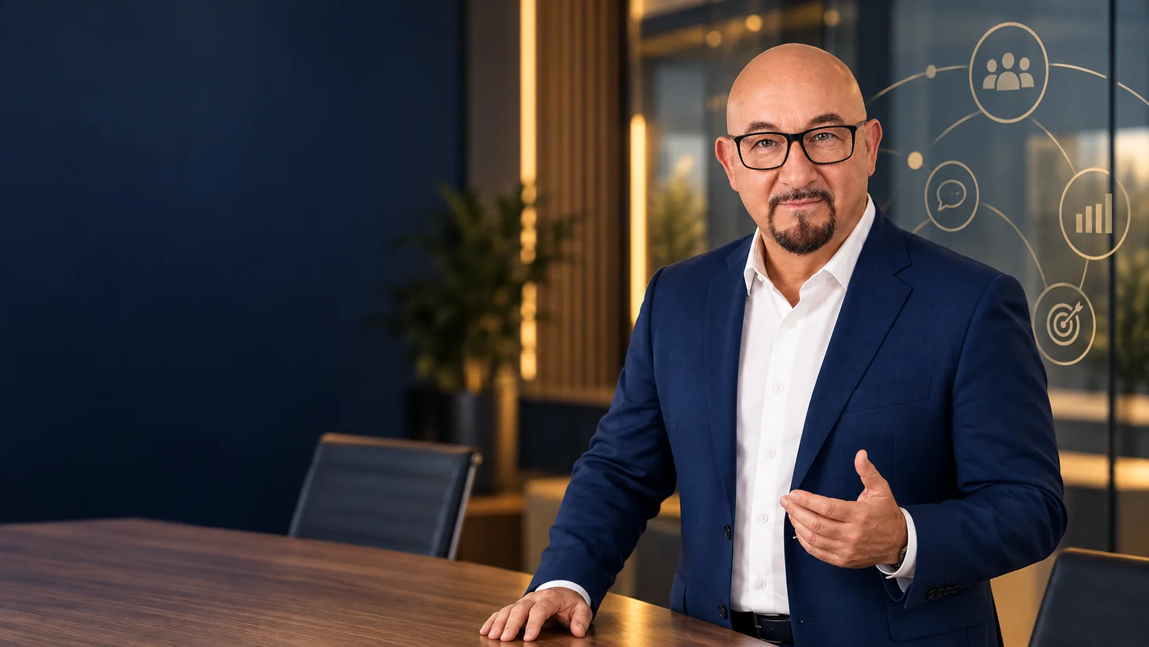 Alessandro Ferrari, advisor strategico, in uno studio dedicato alla regia aziendale