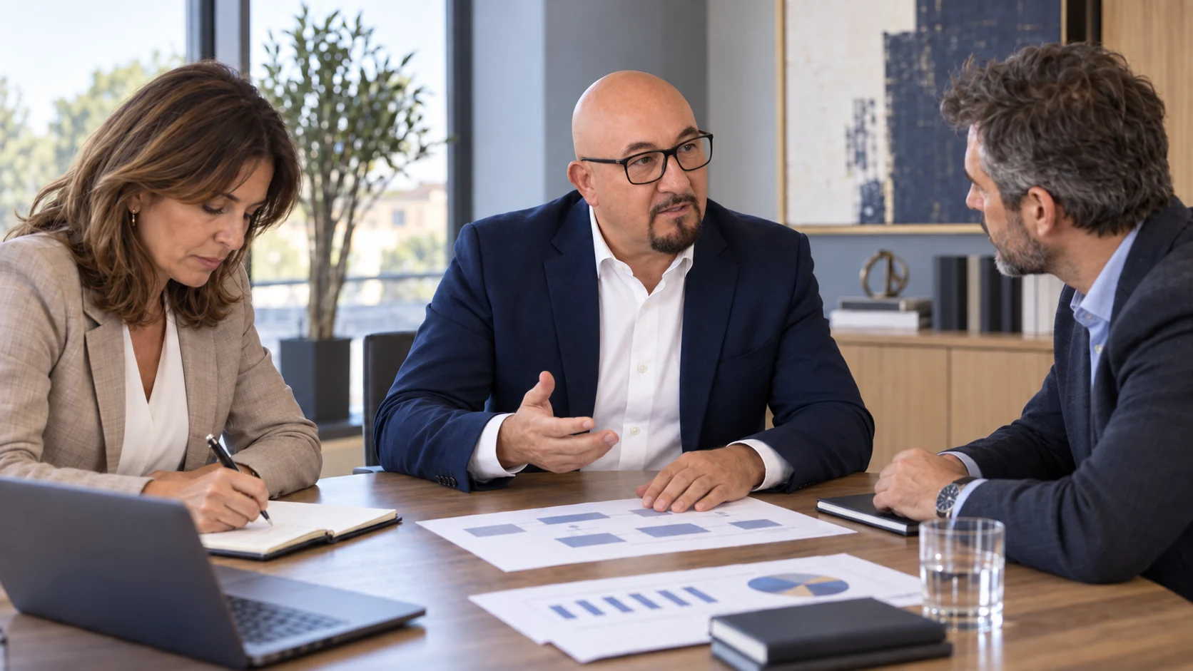 Alessandro Ferrari conduce una diagnosi strategica con due imprenditori