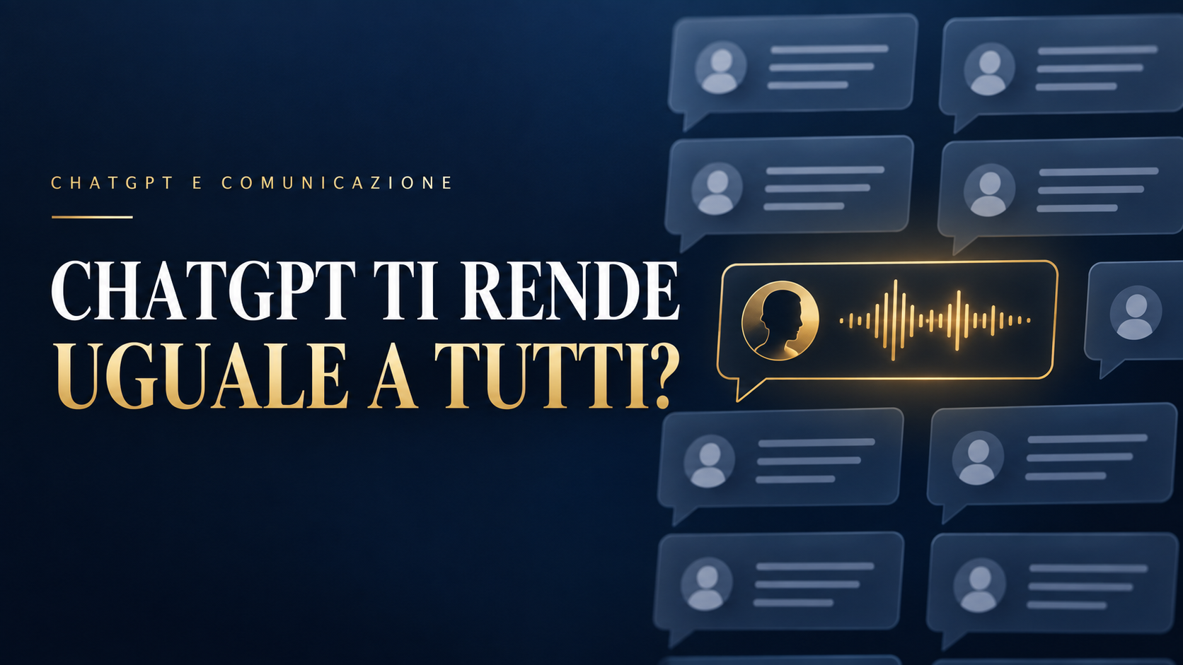 ChatGPT e comunicazione umana: il rischio di diventare uguali a tutti