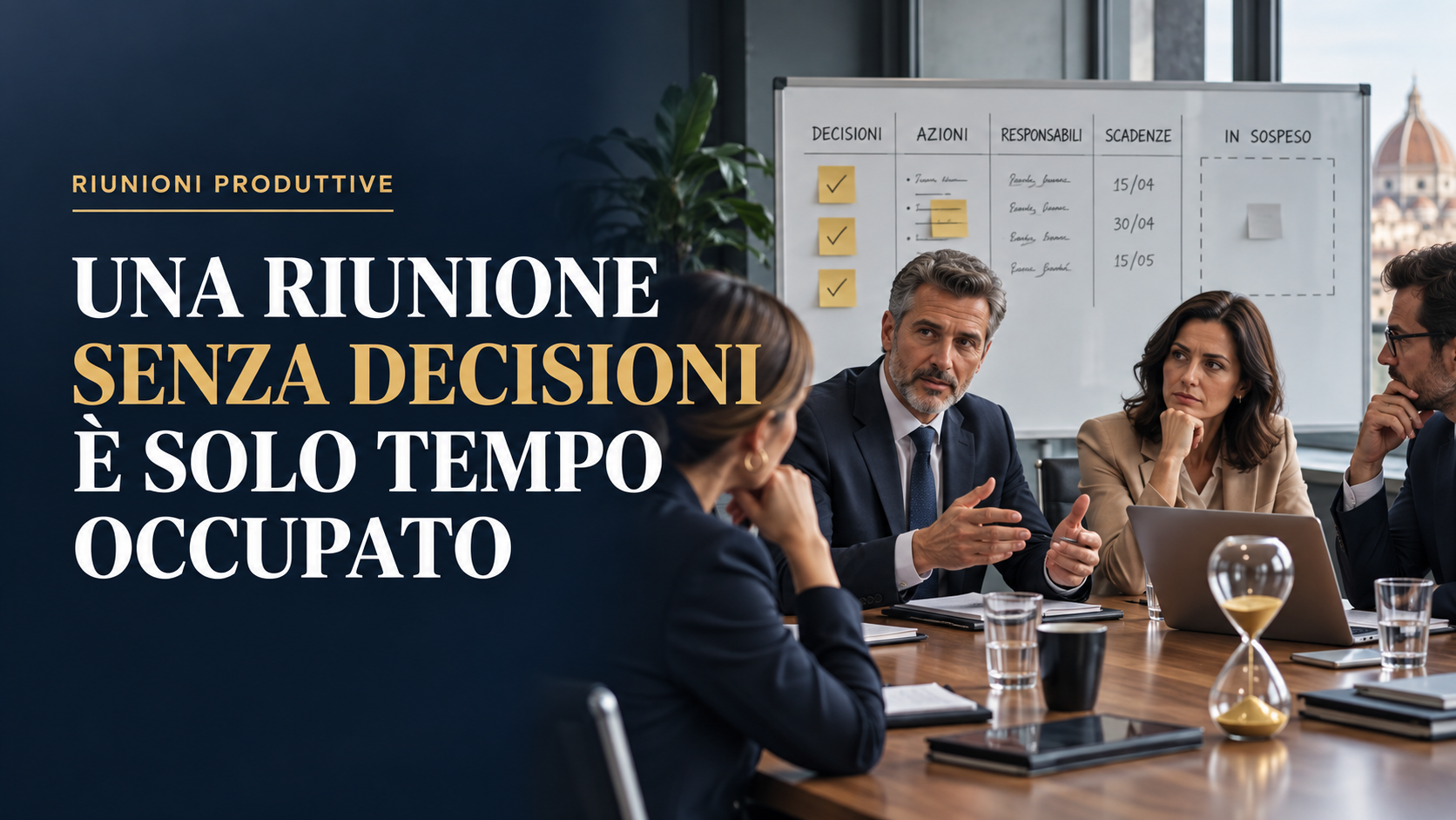 Riunioni produttive: una riunione senza decisioni è solo tempo occupato